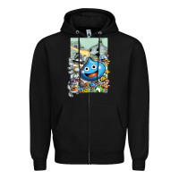 Black dragon quest slime print Zipper Hoodie - lanVoArt