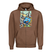 Chestnut dragon quest slime print Zipper Hoodie - lanVoArt