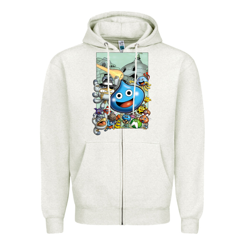 Dragon Quest Slime Print Zipper Hoodie by lanVoArt | Teevron
