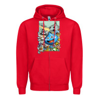 Red dragon quest slime print Zipper Hoodie - lanVoArt