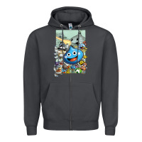 Smoke dragon quest slime print Zipper Hoodie - lanVoArt