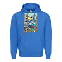 True Royal dragon quest slime print Zipper Hoodie - lanVoArt
