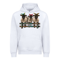 3 Sheeps Suffolk Ewe With Bandanas And Fence Urban Hoodie | Teevron