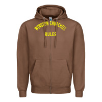 Chestnut Trending Winston Churchill Rules Zipper Hoodie - lanVoArt