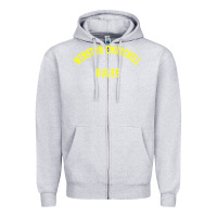 Heather Grey Trending Winston Churchill Rules Zipper Hoodie - lanVoArt
