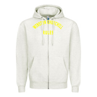 Oatmeal Heather Trending Winston Churchill Rules Zipper Hoodie - lanVoArt