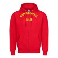 Red Trending Winston Churchill Rules Zipper Hoodie - lanVoArt