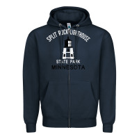 Navy Trending Split Rock Lighthouse Minnesota State Park Zipper Hoodie - lanVoArt