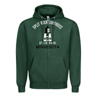 Sports Green Trending Split Rock Lighthouse Minnesota State Park Zipper Hoodie - lanVoArt