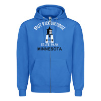 True Royal Trending Split Rock Lighthouse Minnesota State Park Zipper Hoodie - lanVoArt