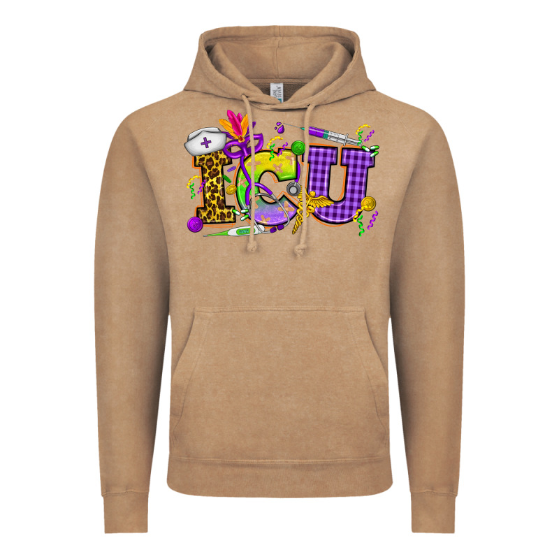 Mardi Gras Icu Nurse Vintage Hoodie by HowdyJamesFarm | Teevron