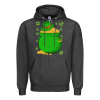 Ireland Leprechaun Hat Pot Of Gold Irish St Patricks Day Zipper Hoodie | Teevron