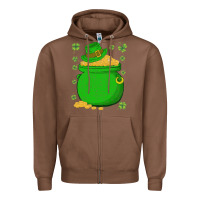 Chestnut ireland leprechaun hat pot of gold irish st patricks day Zipper Hoodie - lanVoArt