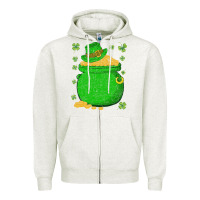Oatmeal Heather ireland leprechaun hat pot of gold irish st patricks day Zipper Hoodie - lanVoArt