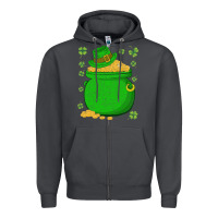 Smoke ireland leprechaun hat pot of gold irish st patricks day Zipper Hoodie - lanVoArt