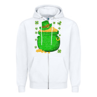 White ireland leprechaun hat pot of gold irish st patricks day Zipper Hoodie - lanVoArt