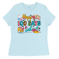 Baby Blue happy 100 days of school Ladies Tee - Artiststas