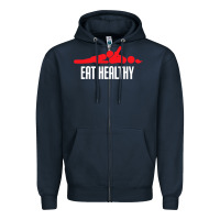 Navy funny eat healthy sexy tee mens rude valentine day gifts Zipper Hoodie - lanVoArt