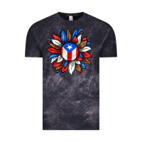 Cloud Black puerto rico sunflower Vintage Tee - texasbilliewilder