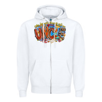 White my favorite players call me uncle basketball Zipper Hoodie - CowhideDigitalArt