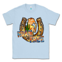 Dusty Blue cowgirl horseshoe Classic Tee - RacoonDesign