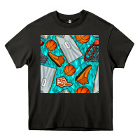 Asphalt basketball uniform and hoop seamless pattern Heavy Core Tee - BundleAndBundleShop