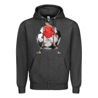 Charcoal Heather cr7 soccer fan Zipper Hoodie - lanVoArt