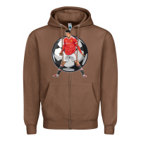 Chestnut cr7 soccer fan Zipper Hoodie - lanVoArt