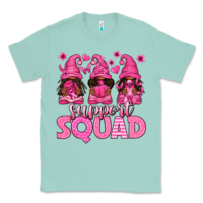 Breast Cancer Afro Gnomies Support Squad Classic Tee by texasbilliewilder | Teevron