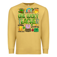 Antique Gold one lucky teacher lucky charm Premium Sweatshirt - Artiststas