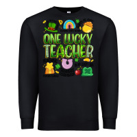 Black one lucky teacher lucky charm Premium Sweatshirt - Artiststas