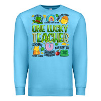 Ocean Blue one lucky teacher lucky charm Premium Sweatshirt - Artiststas