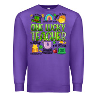 Purple one lucky teacher lucky charm Premium Sweatshirt - Artiststas
