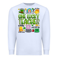 White one lucky teacher lucky charm Premium Sweatshirt - Artiststas