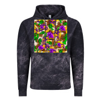 Cloud Black Mardi Gras jester had and crawfish with leopard pa Vintage Hoodie - HowdyJamesFarm
