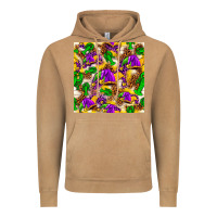 Vintage Camel Mardi Gras jester had and crawfish with leopard pa Vintage Hoodie - HowdyJamesFarm