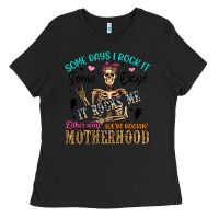 Black some days i rock it some days it rocks me either w Ladies Tee - Artiststas