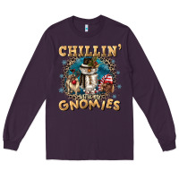 Plum chillin with my gnomies Long Sleeve Tee - CowGirlArtShop