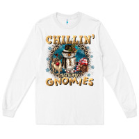 White chillin with my gnomies Long Sleeve Tee - CowGirlArtShop