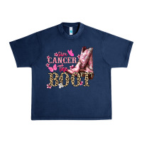 Navy Give Cancer the boot Cancer Awareness Urban Heavy Tee - HowdyJamesFarm