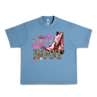 Pebble Blue Give Cancer the boot Cancer Awareness Urban Heavy Tee - HowdyJamesFarm