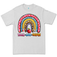 Dove Grey teach love inspire rainbow Premium Tee - Artiststas