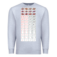 Heather Grey deck of cards   joke gifts   playing cards Premium Sweatshirt - lanVoArt