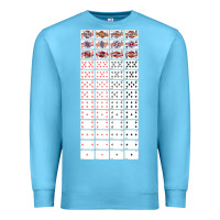 Ocean Blue deck of cards   joke gifts   playing cards Premium Sweatshirt - lanVoArt