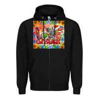 Black Love Christmas gnome Zipper Hoodie - CowhideDigitalArt