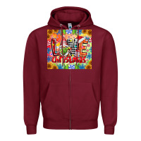 Burgundy Love Christmas gnome Zipper Hoodie - CowhideDigitalArt