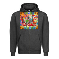 Charcoal Heather Love Christmas gnome Zipper Hoodie - CowhideDigitalArt