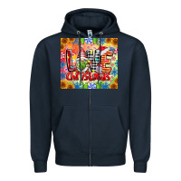 Navy Love Christmas gnome Zipper Hoodie - CowhideDigitalArt
