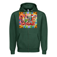 Sports Green Love Christmas gnome Zipper Hoodie - CowhideDigitalArt