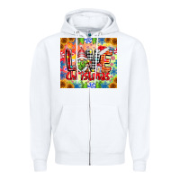 White Love Christmas gnome Zipper Hoodie - CowhideDigitalArt